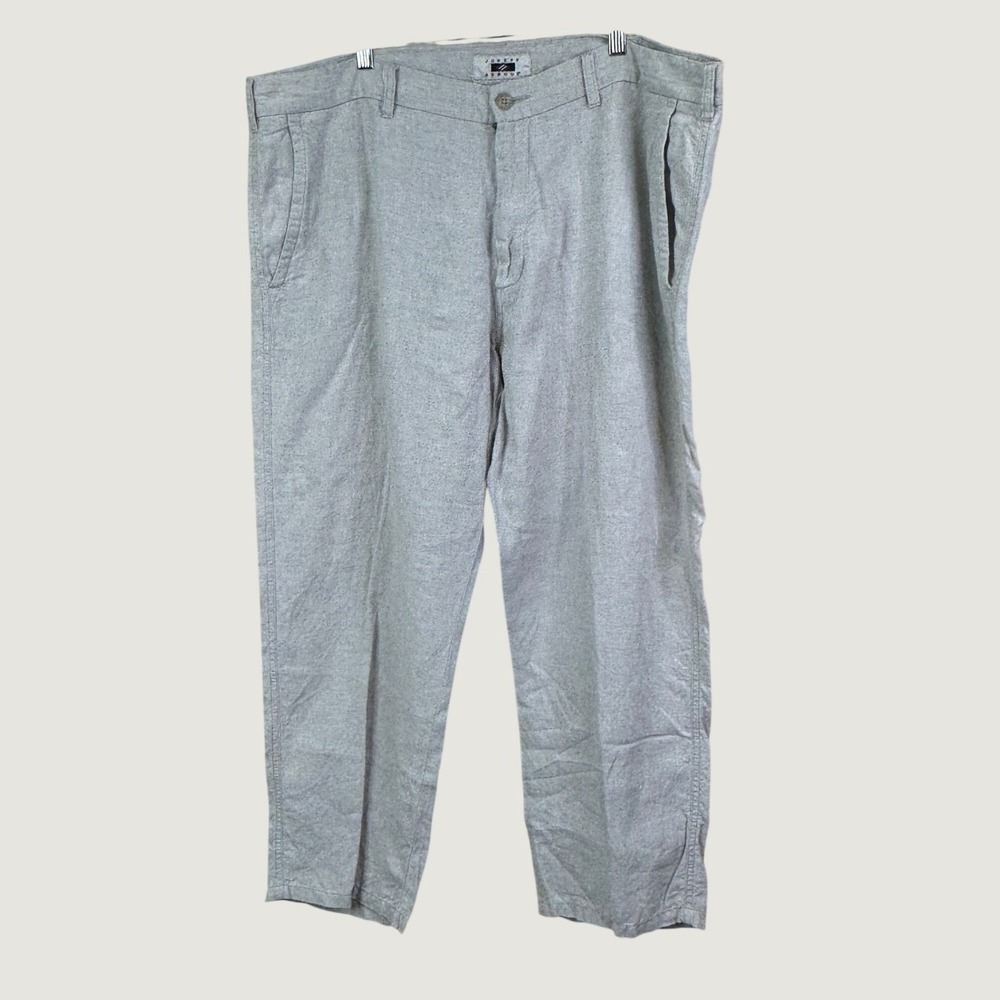 Joseph Abboud Mens Linen Pants 42x30 Beige Coastal Minimalist Summer Trousers